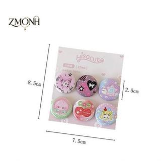 ZMONH 6 cái hoạt hình dễ thương mini nút huy hiệu kawaii retro cho bé gái và trẻ em, phù hợp túi đựng và DIY trang trí