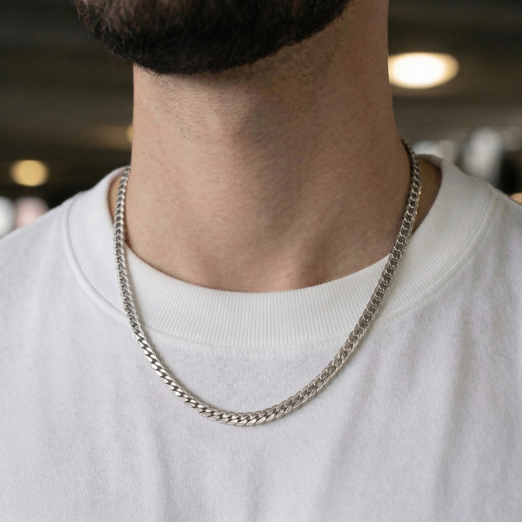 Vòng Cổ Cá Nhân Hóa Phong Cách Đường Phố Hip-Hop, Dây Chuyền Bạc Cao Cấp - NKjiami