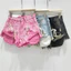 Rò Rỉ Túi Quần Frayed Nơ Trang Trí Gợi Cảm Cô Gái Nóng Chữ A Denim Siêu Quần Short Thời Trang Hot Quần