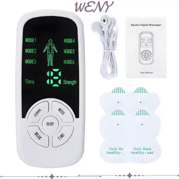 Máy kích thích cơ xung WENY EMS, Máy mát xa cơ thể đa chức năng châm cứu hàng chục, Máy mát xa cơ thể Mini cầm tay Vật lý trị liệu Điện thông minh mát xa kinh tuyến Dụng cụ Massage kỹ thuật số