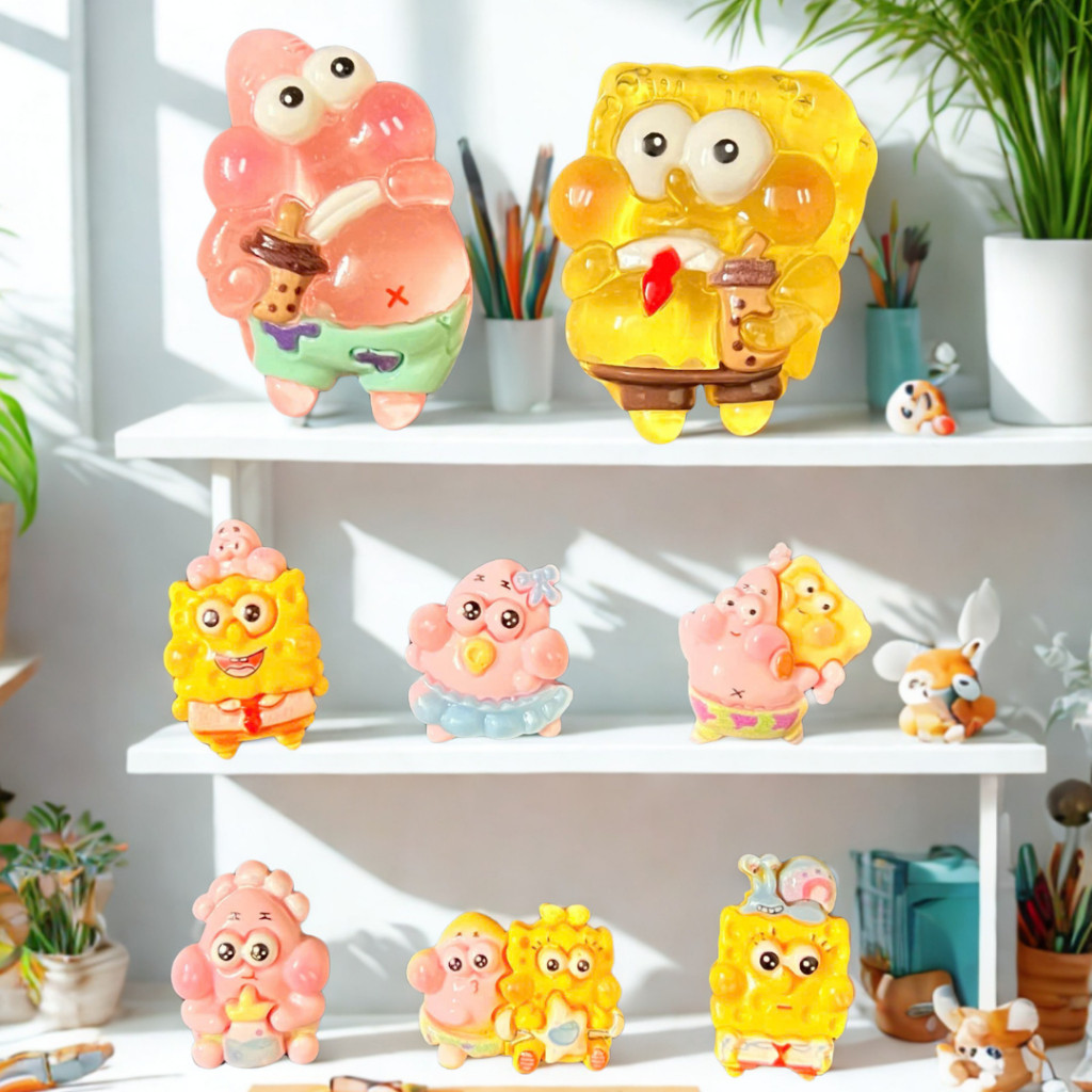 Tổng hợp 10 Set charm bọt biển SpongeBob SquarePants bộ 8 món new 2026- Phiên bản charm mới nhất siêu hot siêu dễ thương