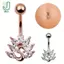 Thép Không Gỉ và Pha Lê Zircon - Nhẫn Rốn Bụng Nút Thời Trang