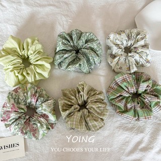Scrunchy Vòng Tóc Kẻ Sọc Ngọt Ngào - Phong Cách Dễ Thương, Phù Hợp Đi Chơi