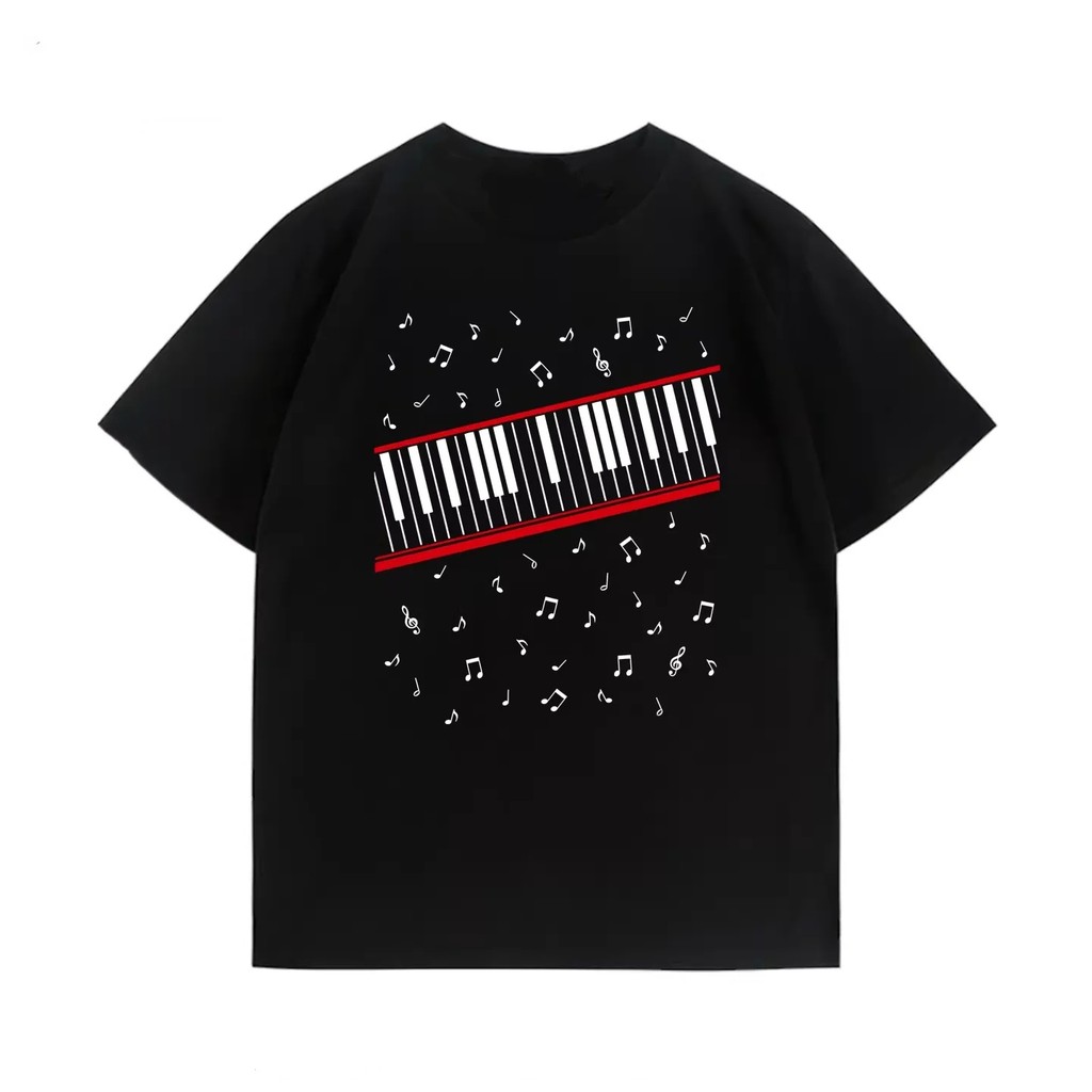 Áo thun Michael Jackson thoải mái và mềm mại, phù hợp mùa hè với thiết kế Beat It và họa tiết piano vintage Mỹ