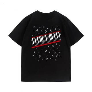 PS2 Michael Jackson Beat It American retro piano ghi chú lưu niệm Áo thun mùa hè tee SP2