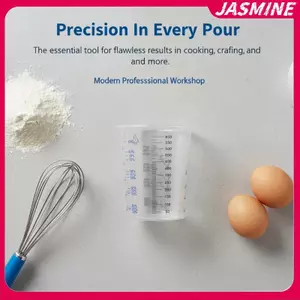 JASMINE Ô Tô Sơn Trộn Cốc 10 Chiếc Nồi Đo Nhựa 600ml Có Cân Chính Xác Cho Xưởng Nhà Để Xe Sử Dụng JASMINE
