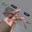 Kính mát Springevenstar đổi màu photochromic, khung trong suốt hình vuông, chống ánh sáng xanh và tia UV, phù hợp nam nữ