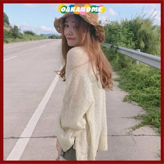 Áo len dệt kim Oakandme Oversized Cardigan, Mỏng Dáng Rộng Phù Hợp Cho Mùa Hè