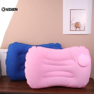 KUZHEN gối bơm hơi ngoài trời di động, nhẹ, mềm, hỗ trợ cổ và thắt lưng cho cắm trại, xe hơi