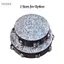 toyuvn YIWENG 10 inch bằng gỗ Radiant Tambourine Handbell Drum với hàng Jingles Shining Đồ chơi nhạc cụ gõ có đầu phản chiếu dành cho người lớn Trẻ em khiêu vũ Tiệc ca hát Hoa văn kính vỡ