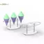 TRTR Acrylic Kem Display Ra Sushi Roll Display Stand DIY Ice Cream Cone Holder VN