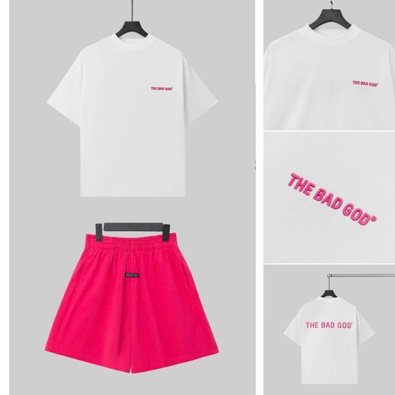 [NEW ARRIVALS 2026] Set Bộ Hè The Bad God MONOPINK Chất Cotton Form Boxy Unisex Nam Nữ Áo Thun Quần Short Local Brand