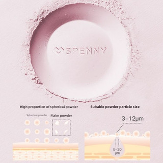 Bột nướng Spenny sợi mềm, tinh tế, kiểm soát dầu, chống thấm nước và mồ hôi, che khuyết nhẹ, thoáng khí