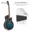 Toyuvn 8 Chiếc Đàn Guitar Allen Chìa Khóa Bộ Cờ Lê 1.5/2/2.5/3/4/5/5.5/6mm Để Khóa Vít Lục Giác