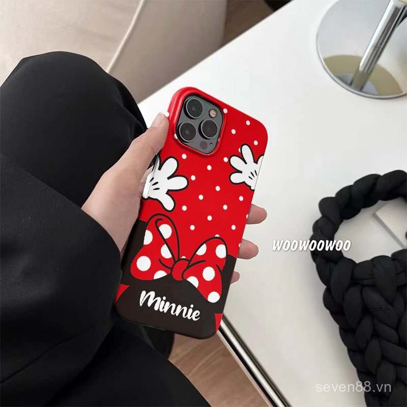 Ốp Điện Thoại Thích Hợp Cho iPhone 7 8 X XS XR XSMAX 11 12 13 14 15 16 17 Pro max Plus Air Original Red Minnie Vỏ Bảo Vệ Chống Sốc Bao Gồm Tất Cả S5OM