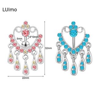 LUImo Mặt Dây Chuyền & Nhẫn Rốn Thép Không Gỉ Hình Thú, Trái Tim và Hoa Văn Bướm