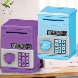 VRZ Tự Động Mini An Toàn Đồng Tiền Tiết Kiệm Tiền Hộp Tiền Mật Khẩu Quầy Mã Chìa Khóa Lo Đồng Xu Ngân Hàng ATM Trẻ Em HOT