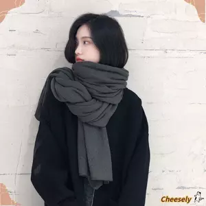 Khăn Quàng Cổ Dệt Kim Mềm Mại, Dày Dặn Chống Gió Mùa Đông, Phù Hợp Hijab