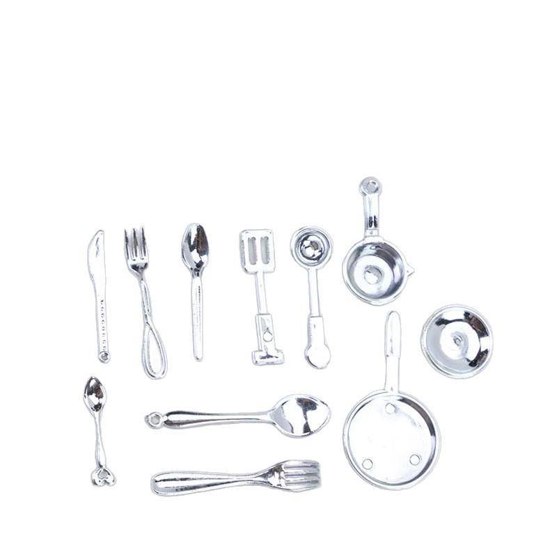 [DPN-t] Dao Kéo Thu Nhỏ Ra Model 20 Chiếc Mô Phỏng Bộ Đồ Dùng Nhà Bếp Nhà Búp Bê Bộ Đồ Ăn Cho Sáng Tạo DIY Trang Trí Cảnh Mới