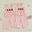 Bộ trang phục mùa hè cho bé gái 6M-5Y Bọ rùa / Áo thêu dâu tây + Bộ quần dài lưng co giãn