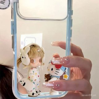 Ốp Điện Thoại Thích Hợp Cho iPhone 11 12 13 14 15 16 17 Pro max Plus Air Blue Pink Gazi Sister kt Cat Vỏ Bảo Vệ Chống Sốc Bao Gồm Tất Cả V39I