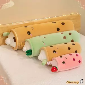 Gối Ôm CHEESELY, Đồ Chơi Sang Trọng Trà Sữa Boba 40 / 60cm Mềm Mại, Hợp Thời Trang Không Dễ Bị Biến Dạng Plump Gối Ngủ Dễ Thương
