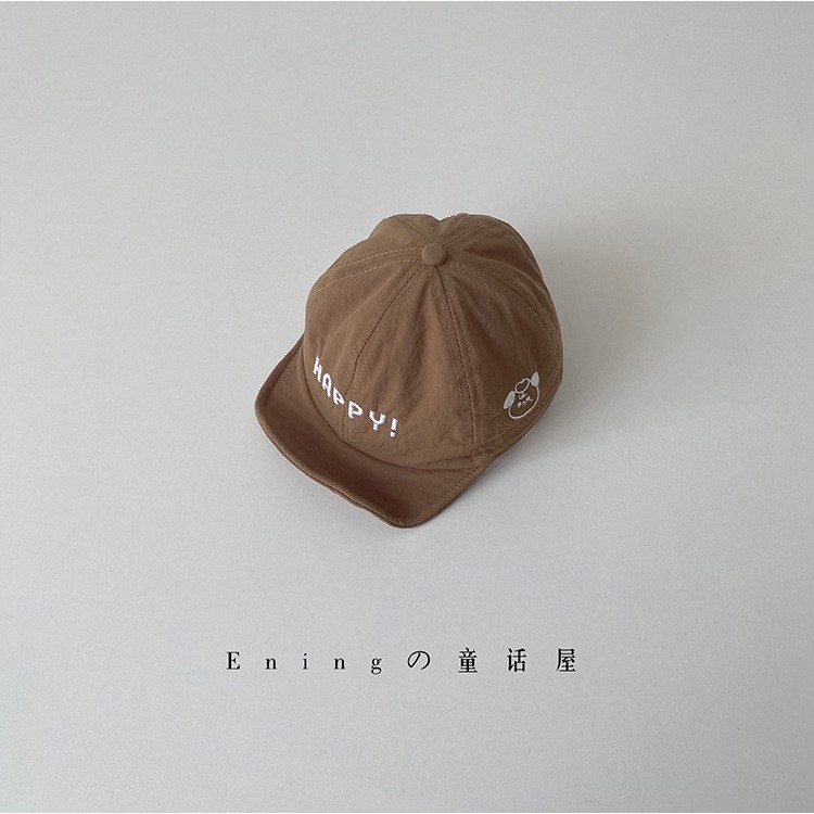 Mũ Lưỡi Trai Trẻ Em Mũ Bóng Chày Bé Happy Họa Tiết Chó Cute Cotton Mềm Nhẹ Unisex Sơ Sinh 0-3 Tuổi - NUGGAP