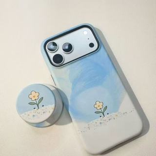 Ốp bảo vệ họa tiết hoa xanh cho iPhone 11 12promax 13pro15pro 15promax 14 14promax 14pro 16 pro max 16 plus 17 17promax ốp lưng hai trong một
