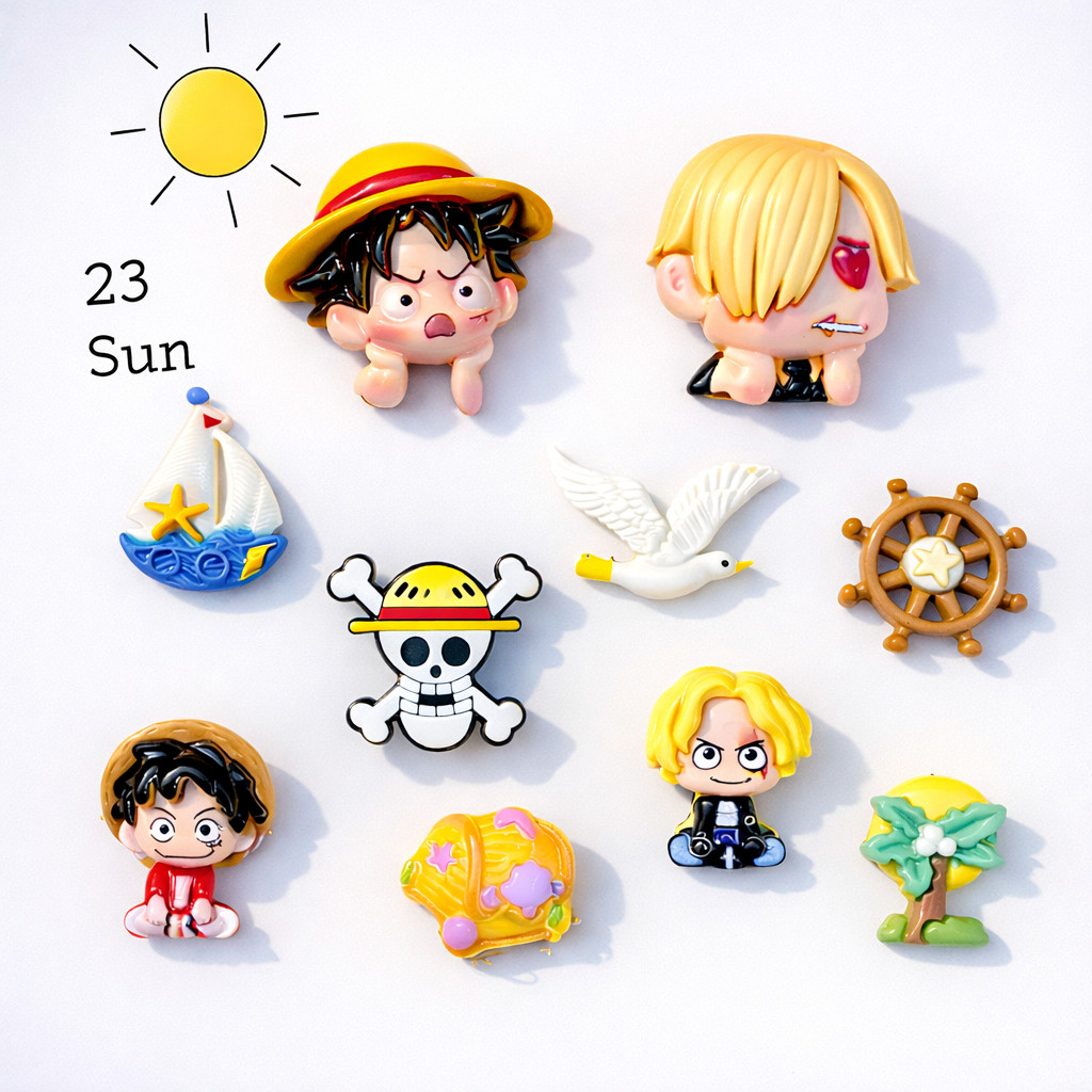 [CHARM ĐỘC QUYỀN] Set Charm One Piece Đảo Hải Tặc Gắn Dép Crocs – Bộ Charm Luffy Chopper Phong Cách Anime Kawaii Resin