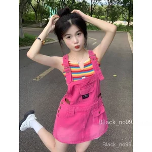 Đầm Yếm Denim Dáng A Eo Cao Phong Cách Workwear Trẻ Trung Mùa Hè