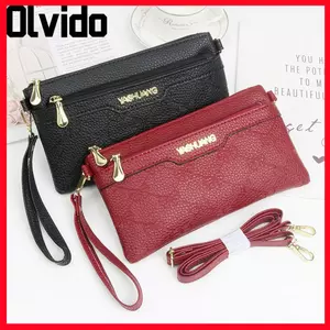 Túi vuông nhỏ OLVIDO, Túi đựng thẻ Ví đựng tiền Túi đeo vai nữ, Túi xách da mềm dập nổi PU phong cách giải trí thời trang Mẹ trung niên