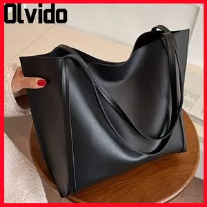 Túi Tote Nữ OLVIDO, Túi Đeo Vai Màu Đen Thanh Lịch Dung Tích Lớn, Túi Xách Du Lịch Nhẹ Chống Thấm Nước Thời Trang Retro Nữ Sử Dụng Hàng Ngày