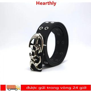 Thắt lưng Hearly phong cách punk, da PU, điều chỉnh được