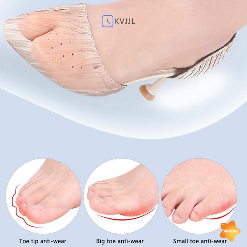 [KvJJL-t] 1 Cặp Miếng Lót Chân Trước Mềm Gel Silicon Mũi Nhọn Ngón Tay Bảo Vệ Đau Giày Cao Gót Miếng Gel Cho Chân Ba Lê Chăm Sóc Chân Mới