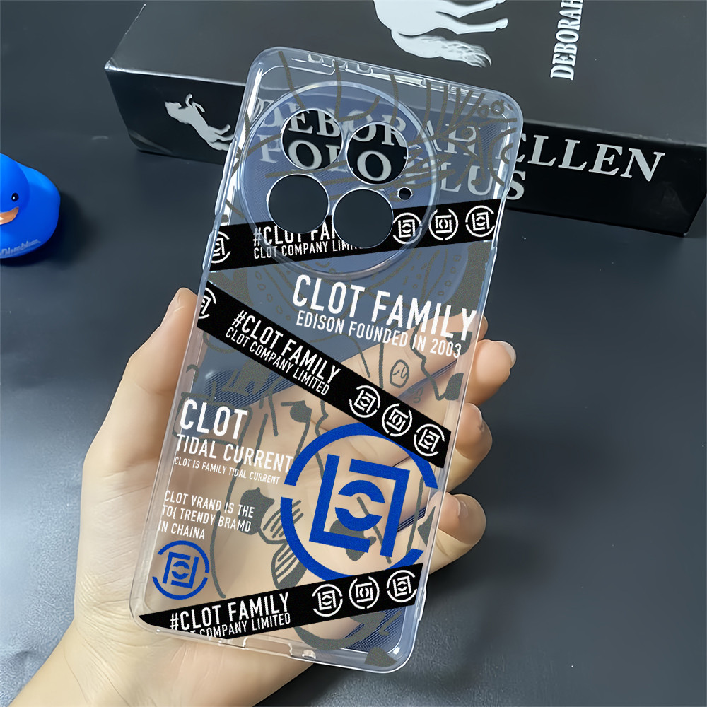 Thương Hiệu Thời Trang TPU Mềm Trong Suốt Dành Cho Oneplus 15 13 13R 13T 12 12R 11 Ace 5 Pro Ace 3 3V 2V Nord 5 Bảo Vệ Camera Chống Sốc One plus
