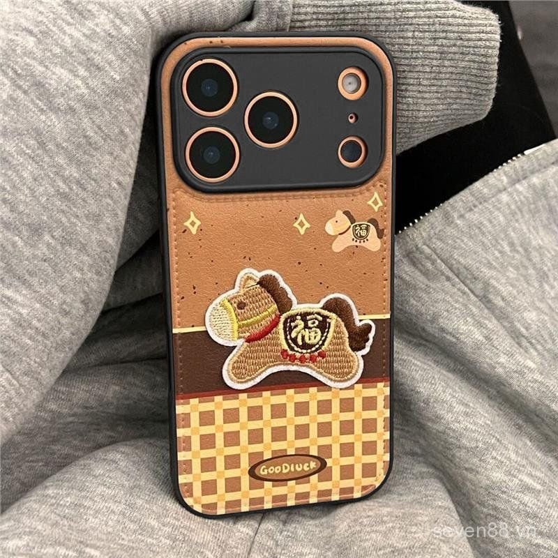 Ốp Điện Thoại Thích Hợp Cho iPhone 11 12 13 14 15 16 17 Pro max Plus Air Thêu Fuzima Chống Sốc Chống Sốc Vỏ Bảo Vệ Bao Gồm Tất Cả ZLTF