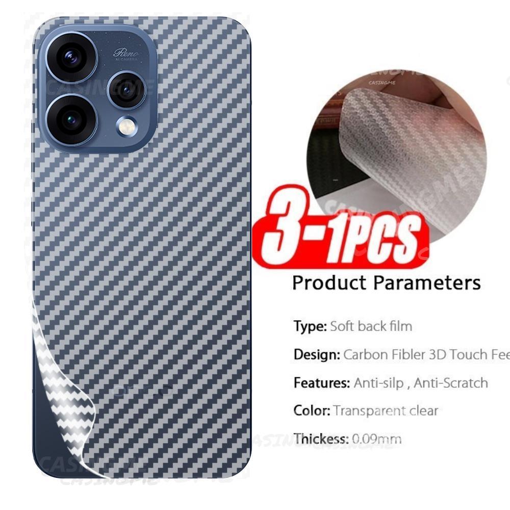 Oppo Reno 15 5G 2025 3D Mặt Sau Sợi Carbon Màn Hình Điện Thoại Mặt Sau Phim Cho Oppo Reno 15 Reno15 15Reno OppoReno15 Pro 15F F 5G Miếng Dán Bảo Vệ Màn Hình Sợi Carbon Phim