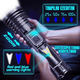 LEDĐèn pin siêu sáng XHP50 Sản phẩm chính hãng-Đèn pin cầm tay Đèn pin công suất cao chống thấm nước chiếu sáng khẩn cấp