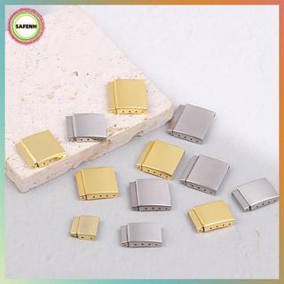 Khóa mở rộng dây đeo đồng hồ bằng thép SAFENH 1Pc, 12-22MM, Bạc / Vàng VN