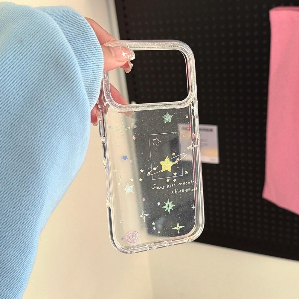 Ốp Lưng Cứng Tương Thích Với iPhone 13 14 14Pro 14ProMax 15 15Pro 15ProMax 16 16Pro 16ProMax 17 17Pro 17ProMax Vỏ Họa Tiết Ngôi Sao Thiên Hà