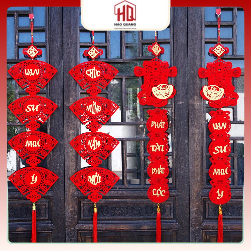 Câu Đối Treo Tết 2026 – Trang Trí Cửa – Phụ Kiện Decor Tết Phong Cách Á Đông