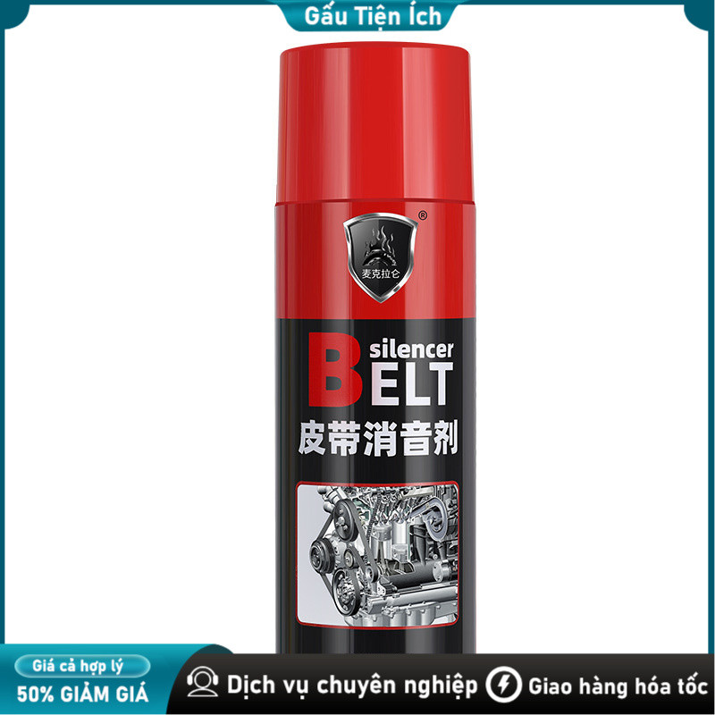 Bình xịt bôi trơn giảm tiếng kêu dây curoa Belt Silencer, Bôi Trơn, Bảo Dưỡng, Cánh Cửa, 450ml, Dây Curoa