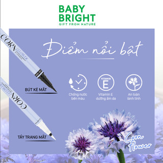 Bút Kẻ Mắt Và Tẩy Trang 2 Trong 1 Baby Bright Cornflower Eyeliner & Remover 0.5ml + 0.5ml