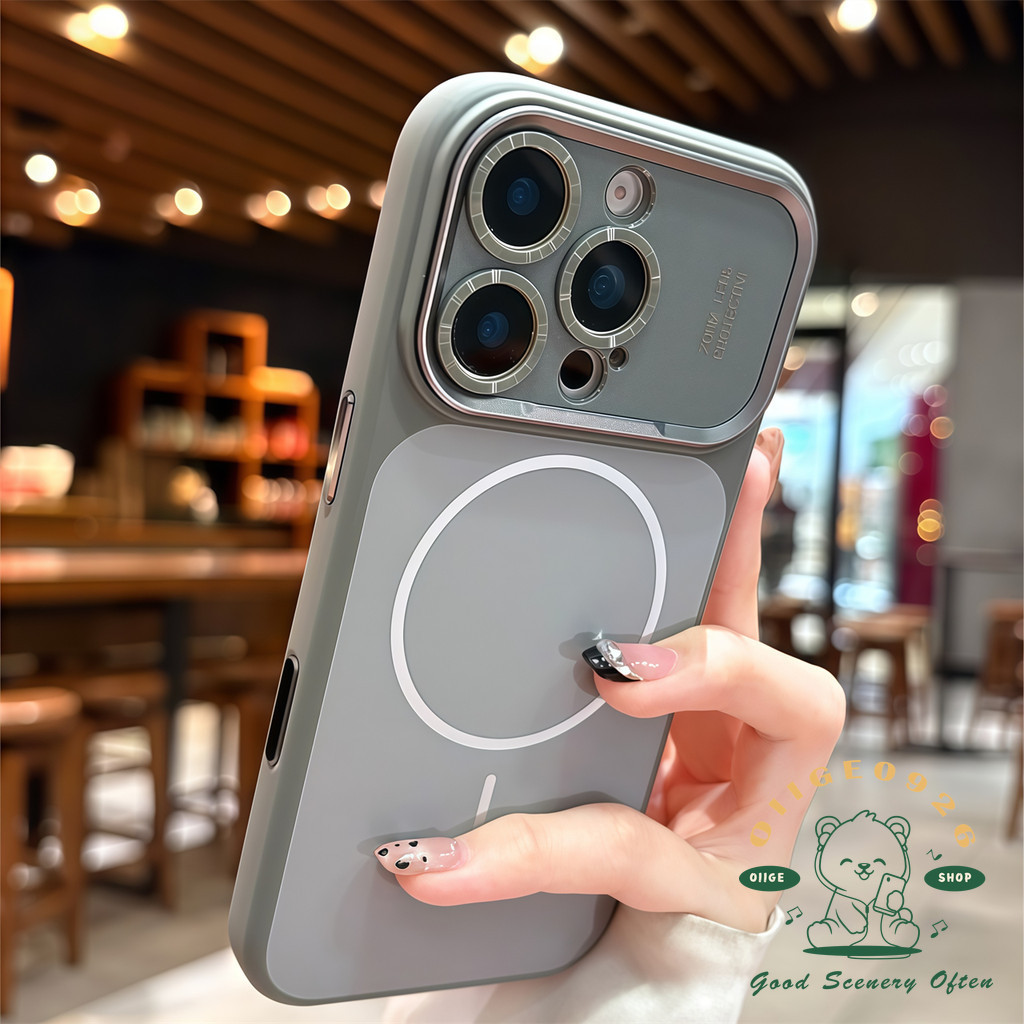 【 Ốp lưng iPhone17 】 Vỏ điện thoại từ tính chống rơi màu cam iphone17 Pro Max 16 15 14 13 cho vỏ iPhone vỏ mềm silicon TPU chống sốc
