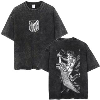 Áo thun Unisex Cotton Retro Attack on Titan, Form Rộng Thoải Mái