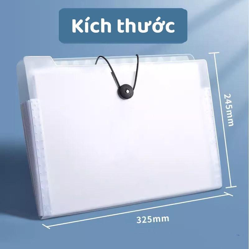 Túi đựng tài liệu A4 dễ thương với sticker gấu trúc, đựng tài liệu nhiều ngăn tiện lợi cho học sinh, nhân viên