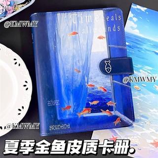 A5 Cá Vàng Dreamland Sách Thẻ Da Từ Tính Bốn Lưới Da Từ Tính Sách Thẻ Bốn Lưới Bưu Thiếp Sách Lưu Trữ A5 Cá Vàng Dreamland Từ Da Sách Thẻ Chữa Bệnh Màu Xanh 10cm Đuổi Sao Photocard Bốn Lưới Bưu Thiếp Lưu Trữ