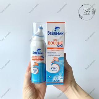 [Hàng Pháp] Xịt muối biển Sterimar cá heo vàng, cá heo cam chai 100ml nội địa Pháp