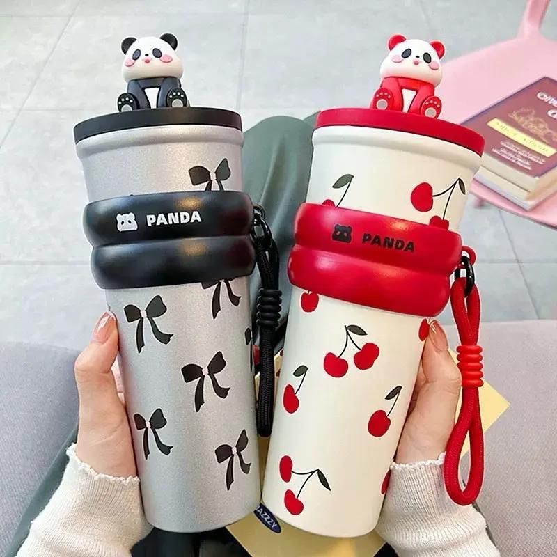 Bình Giữ Nhiệt Gấu Trúc PANDA  Inox 316 dung tích 700ml Có Ống Hút bình nước mẫu mới hè 2026