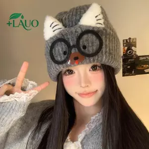 Springevenstar - Mũ Beanie Tai Mèo Ấm Áp Cho Thu Đông